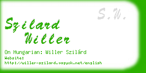 szilard willer business card